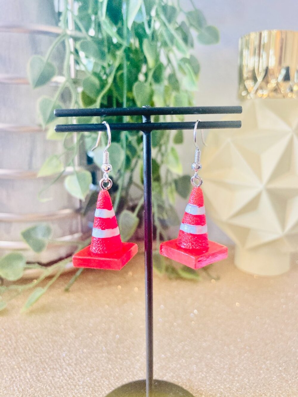 Traffic Cone Earrings
